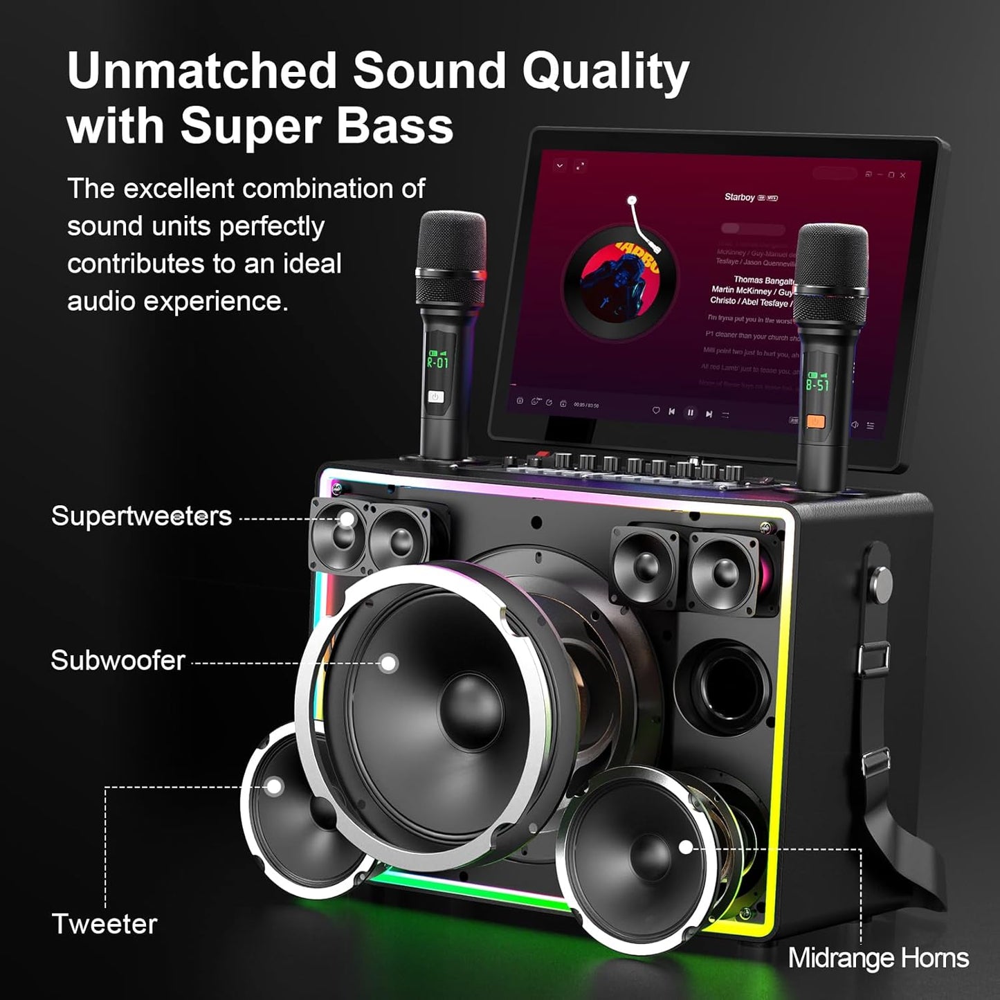 Smart Karaoke Machine with 14" Tablet A116