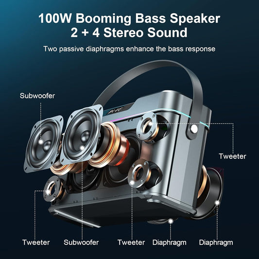 100W Bluetooth Speaker with Super Bass A105